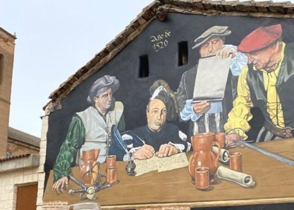 Mural de La Seca. Recreación carta de los Capitanes Comuneros