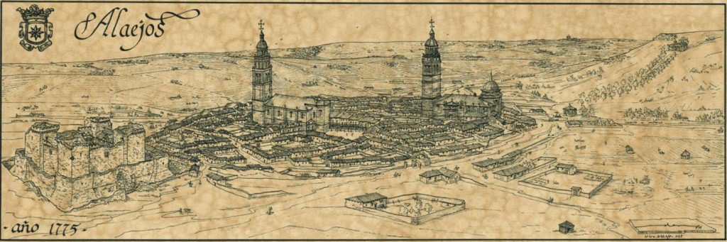 Alaejos, grabado de 1775