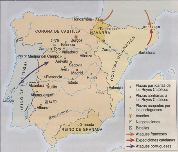 Mapa de la Guerra de Sucesión