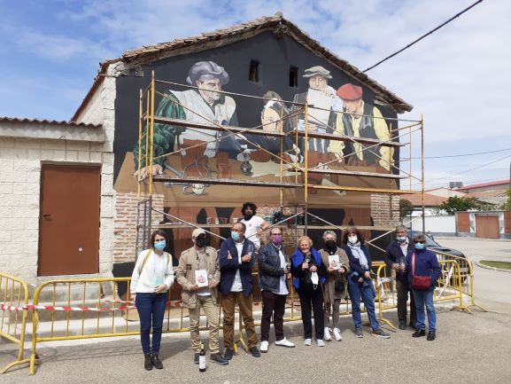Pintura del mural de los Capitanes Comuneros en La Seca Pintura del mural de los Capitanes Comuneros en La Seca