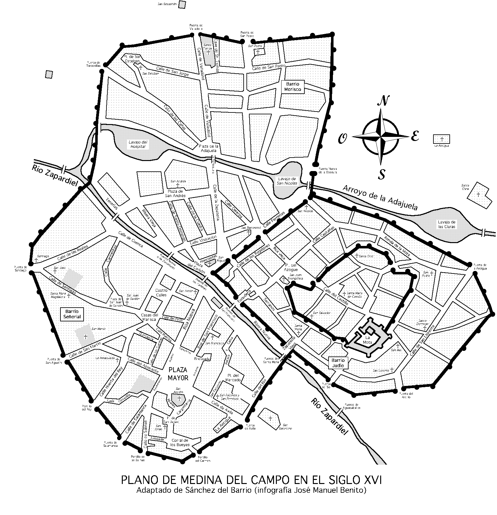 Plano de Medina en el siglo XVI
